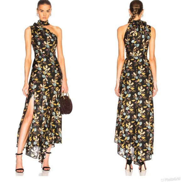 NICHOLAS Dresses & Skirts - NICHOLAS One Shoulder Tie Neck Dress